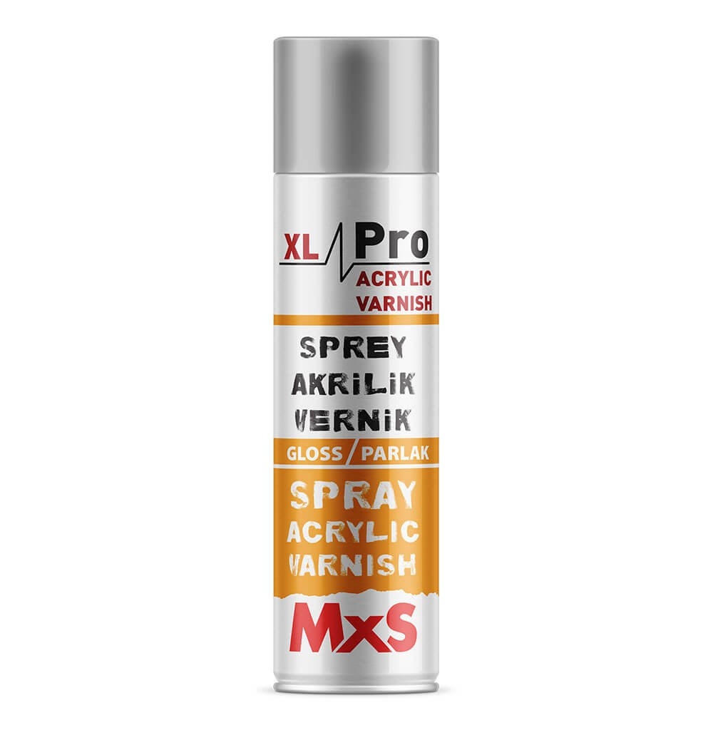 MxS XL Pro Acrylic Varnish Spray - Gloss - 500 ML